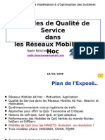 Quality of Service Models in Ad Hoc Netwoks (in French)