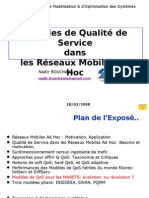 Quality of Service Models in Ad Hoc Netwoks (In French)