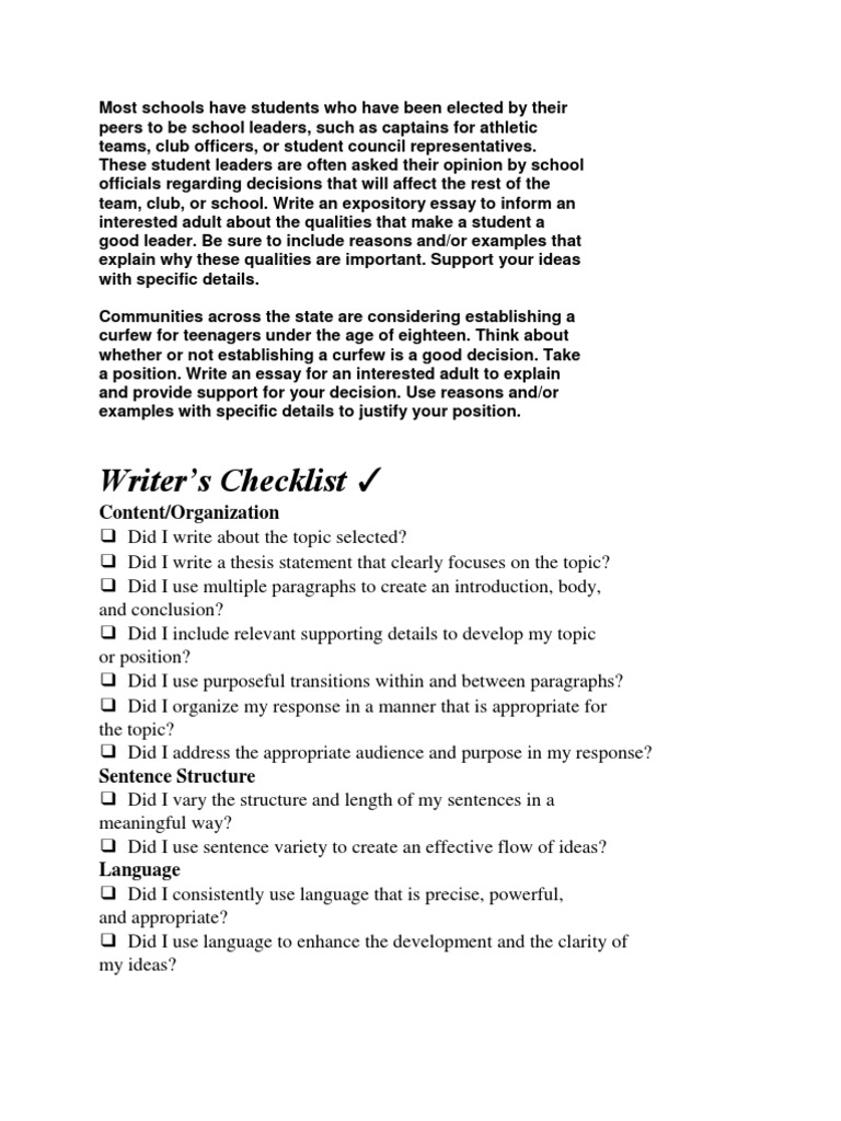 Qualities of Effective Student Leaders | PDF | Essays | Human Communication