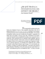 ¿De qué trata la Fenomenología del Espíritu?