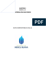 Auditing I Modul 10 Materialitas Dan Risiko: Ratna Mappanyukki, Se, Msi, Ak