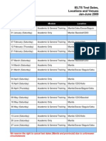 2009 Ielts Test Dates