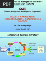 Project Management Implementation, Monitoring Control