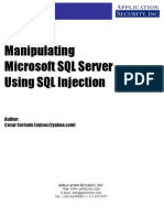 Manipulating Server Using SQL Injection Attack