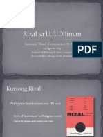 Rizalekturo - Rizal sa U.P. Diliman - Gonzalo "Siao" Campoamor