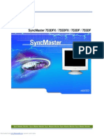 User Manual for Monitor Samsung SyncMaster 755 Dfx