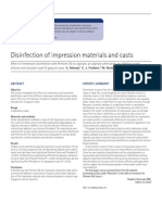 Disinfection of Impression Materials and Casts