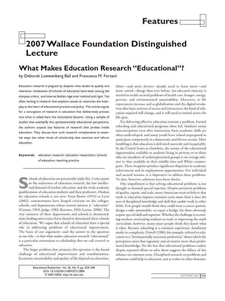 Educational Research | PDF | Teachers | Teacher Education