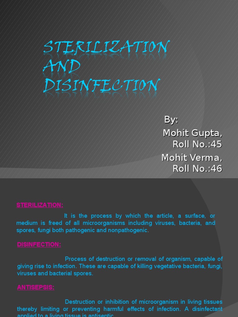 Sterilization PDF Sterilization (Microbiology) Disinfectant