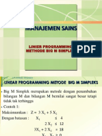 Manaj - Sains 3 LP Metode Big M Simplex