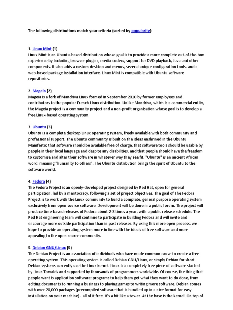 Distro Linux | PDF | Linux | Linux Distribution