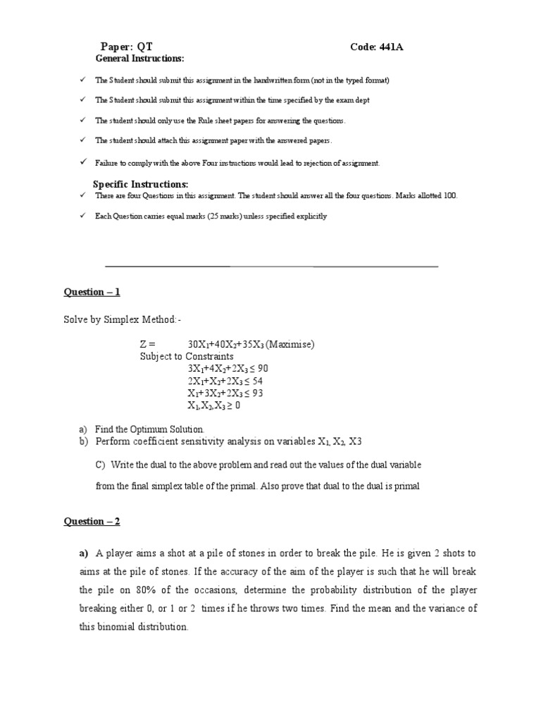 Qts assignments 03 picture