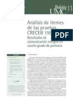 UMC. Análisis de Los Items de Crecer