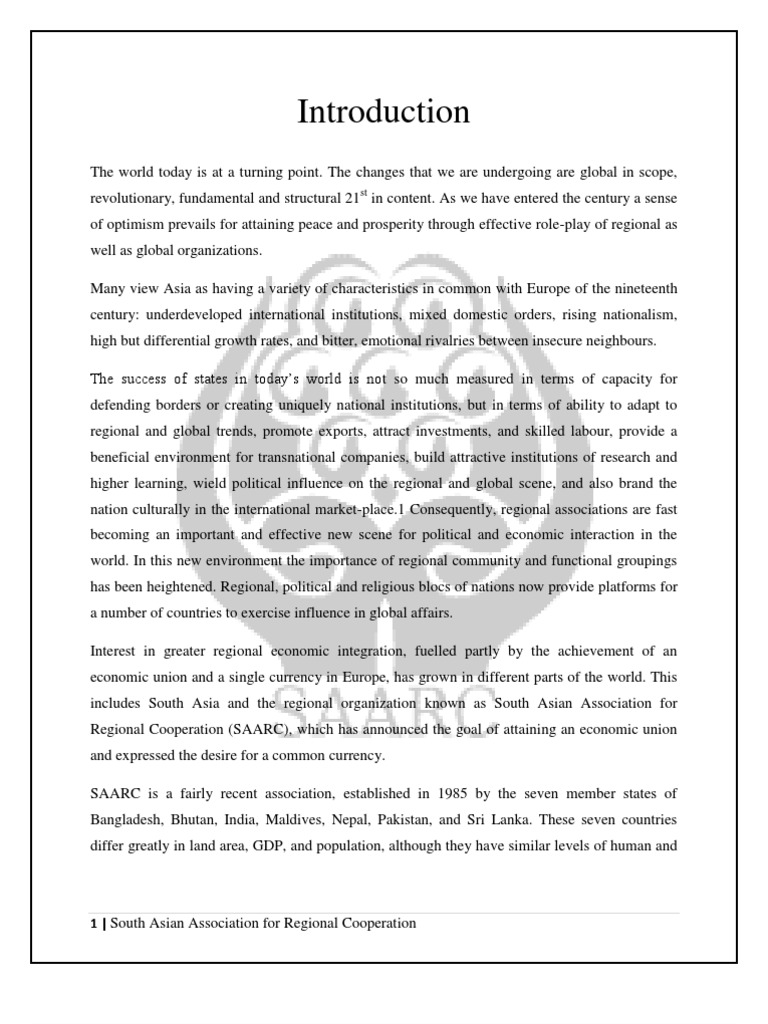 SAARC | PDF