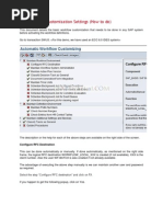 SAP Workflow Customization Settings