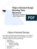 Object-Oriented Design Running Time Recursion