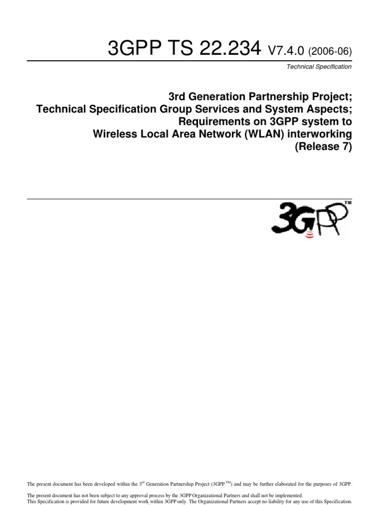 3gpp ts 22 234 pdf ip multimedia subsystem wireless lan