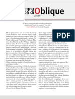 La Rassegna Stampa Di Oblique Di Agosto 2013