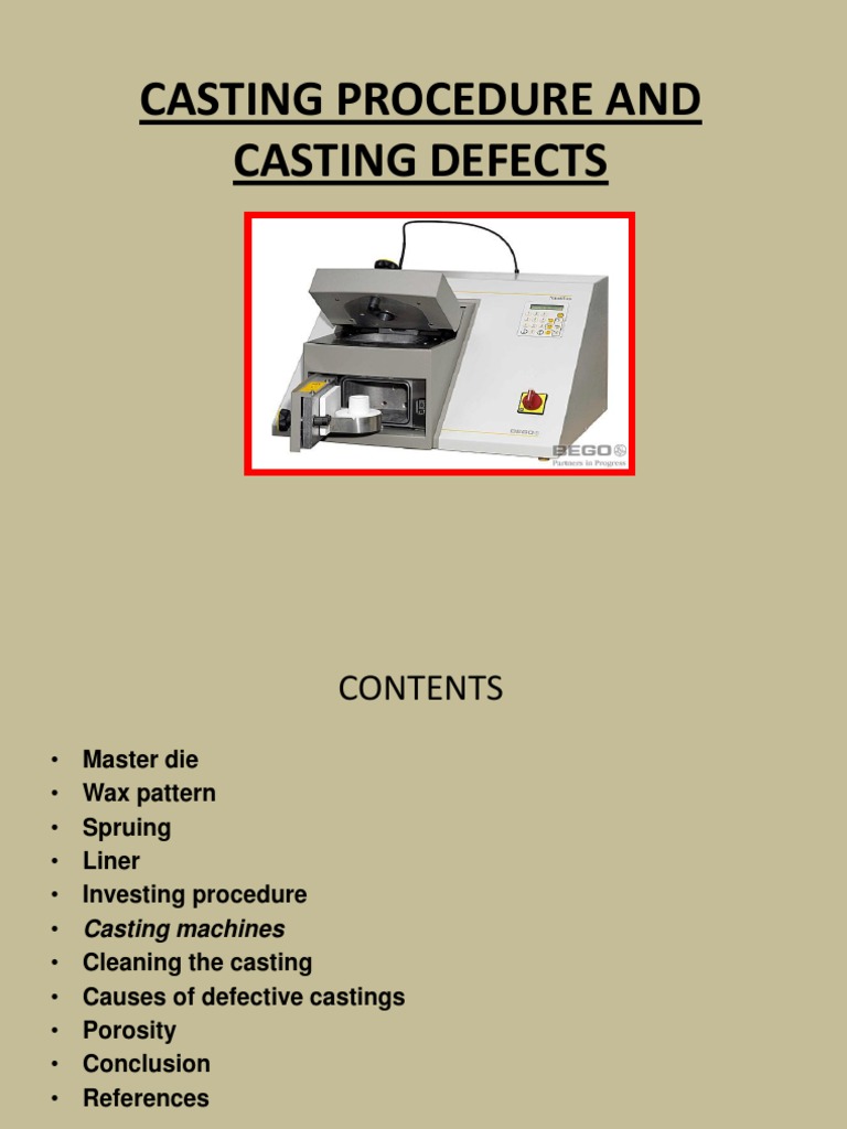 Casting Procedures And Casting Defects Pdf Casting Metalworking