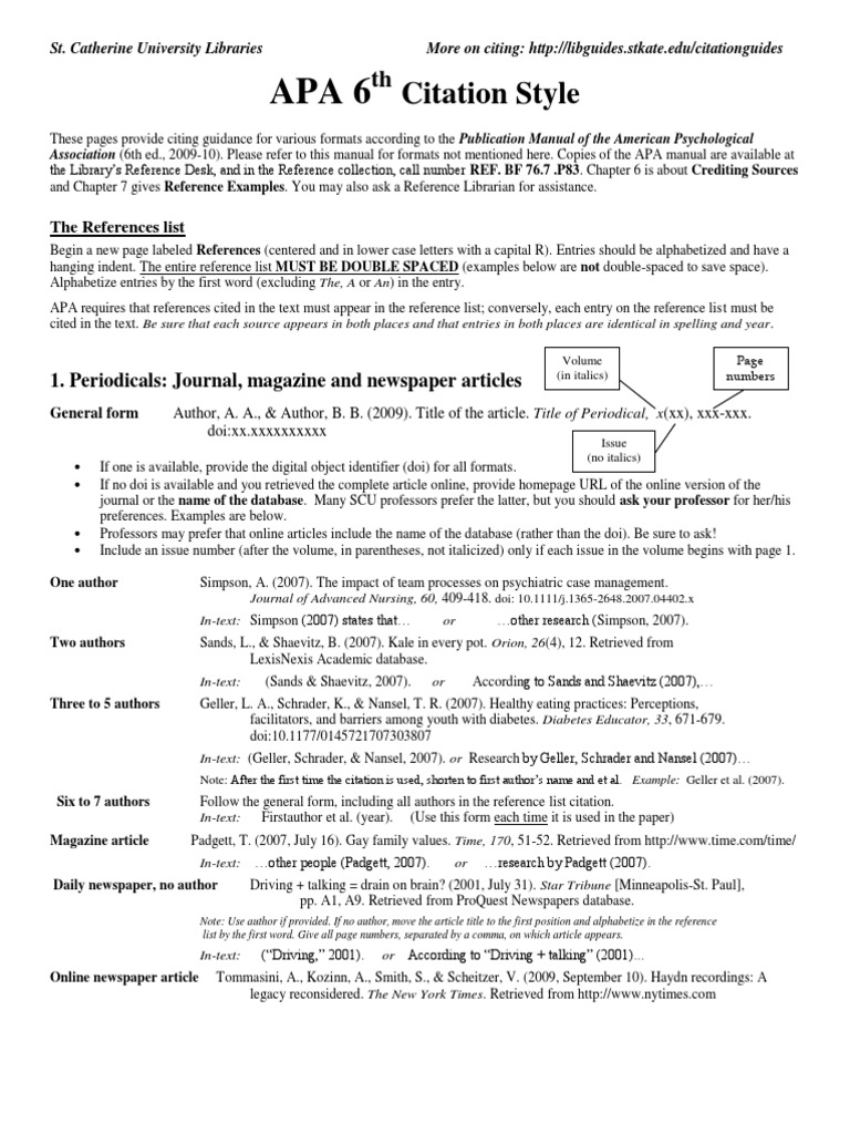 Apa Citation Citation Apa Style