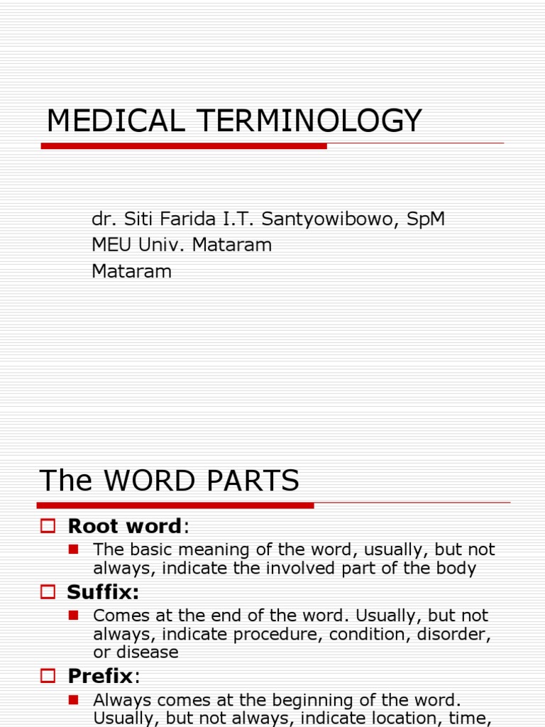 Medical Terminology PDF