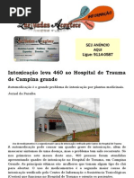 Intoxicação leva 460 ao Hospital de Trauma de Campina grande