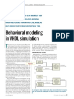 Behavioral Modeling in VHDL Simulation Gary Peyrot Article