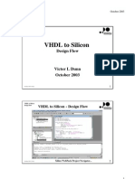 VHDL To Silicon Design Flow Victor L Dunn