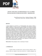 A prática pedagógica do professor que atua nas séries iniciais - Desafios no Processo de Ensino-Aprendizagem