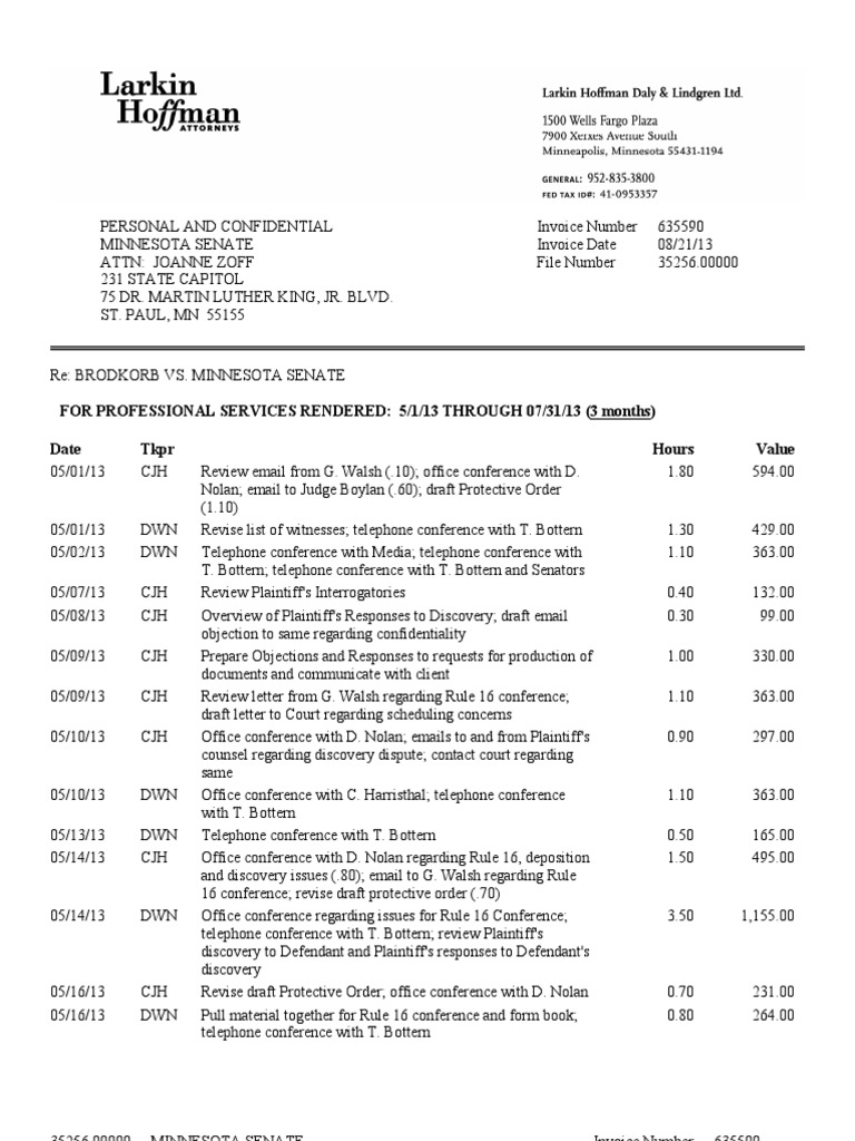 Legal Fees Invoice Rules 9913 Discovery (Law) Deposition (Law)