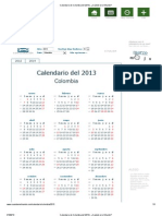 Calendario de Colombia del 2013 _ ¿Cuándo en el Mundo_