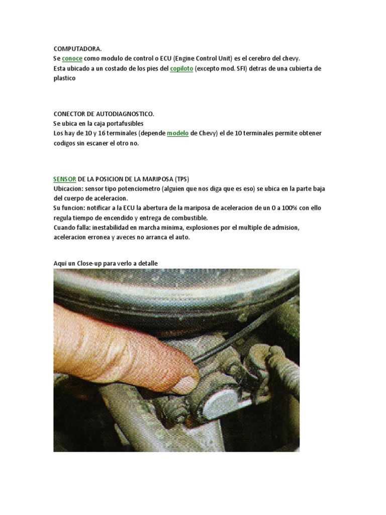 Sensores Chevy | PDF | Energía y recursos |