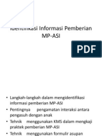 Identifikasi Informasi Pemberian MP-ASI