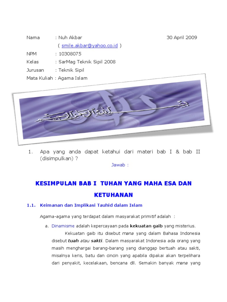 Apa Yang Anda Ketahui Tentang Agama Islam