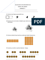 Evaluacion de Pre Matematicas