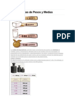 Equivalencias de Pesos y Medias