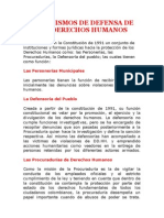 Mecanismos de Proteccion de Los Derechos Humanos en Colombia