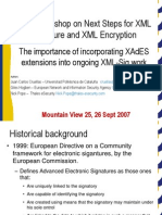 W3C Workshop on Incorporating XAdES into XML Signature Work
