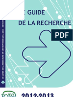 Guide de la Recherche 2012-2013