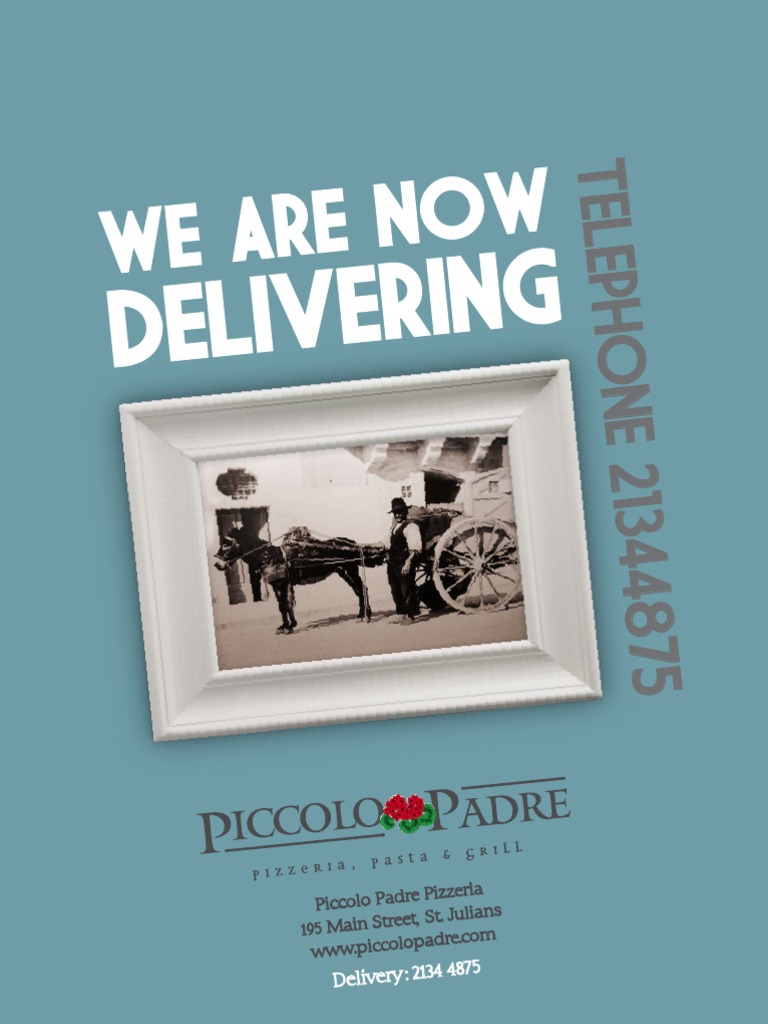 Piccolo Padre Menu PDF Pizza Mozzarella