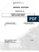 Control System: Module No. - 6 - Steady State Error and System Types