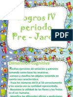 Logros IV Periodo Pre Jardín