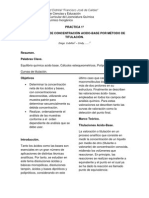 Determinación de Concentración Acido Base