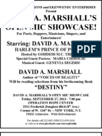 David A. Marshall'S Open Mic Showcase!