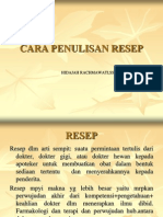 Cara Penulisan Resep