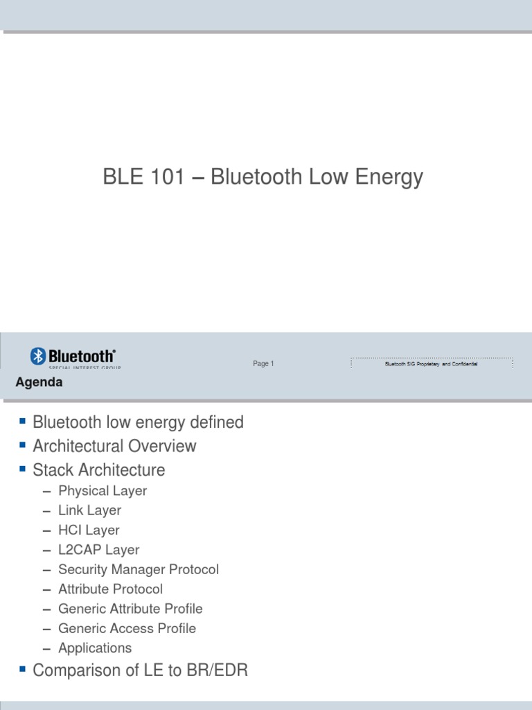 Ble 101 | PDF | Bluetooth | Hertz