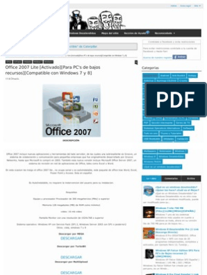 Office 2007 LITE | PDF | Microsoft Windows | Windows XP