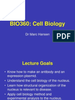 BIO360: Cell Biology: DR Marc Hansen