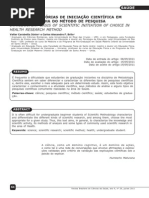 BASES INTRODUTÓRIAS DE INICIAÇÃO CIENTÍFICA EM SAÚDE NA ESCOLHA DO MÉTODO DE PESQUISA
