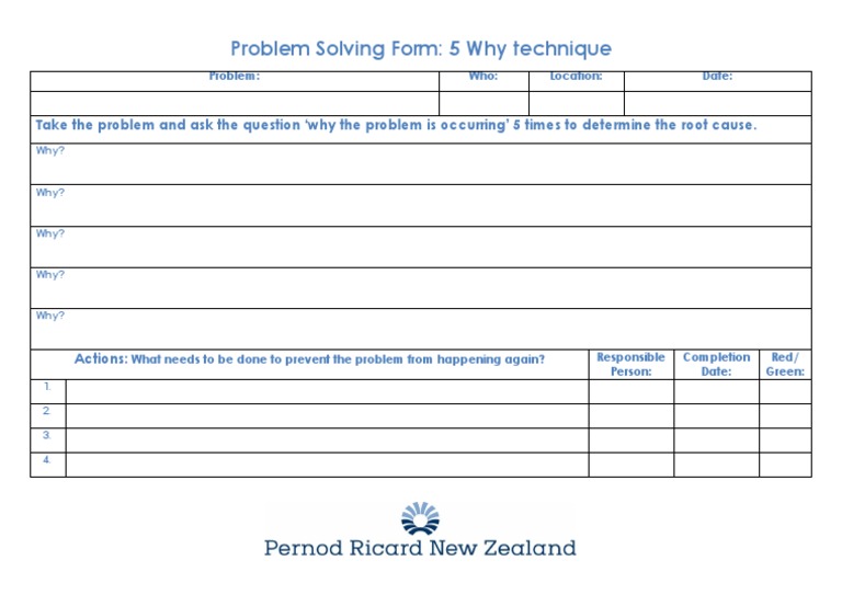 5 Why Problem Solving Form 20082013 | PDF
